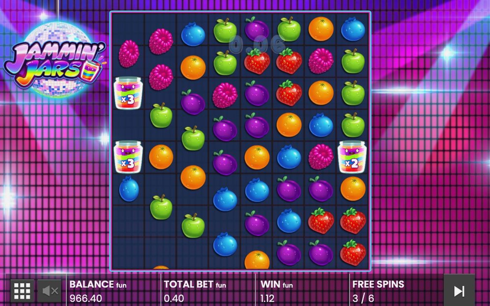 Free spins efter tre Jam Jar-symboler på brädet