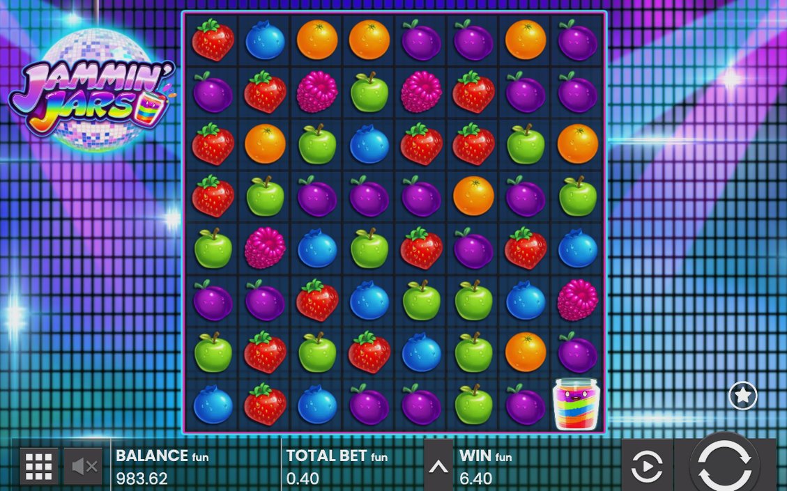 Bonusläget med Rainbow Feature och Giant Fruit Symbols